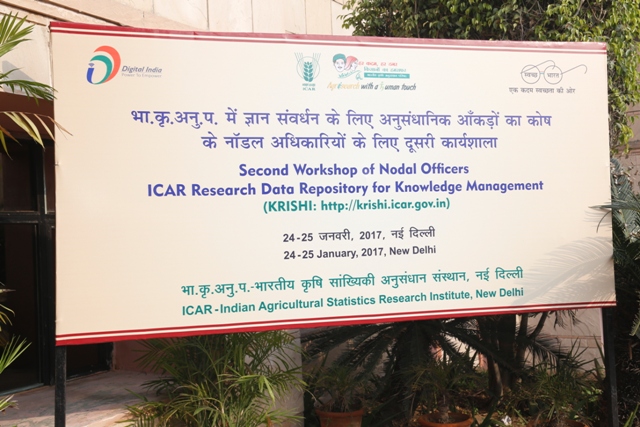 Inauguration Second Workshop of Nodal Officers ICAR Research Data Repository for Knowledge Management (24-25th January, 2017)